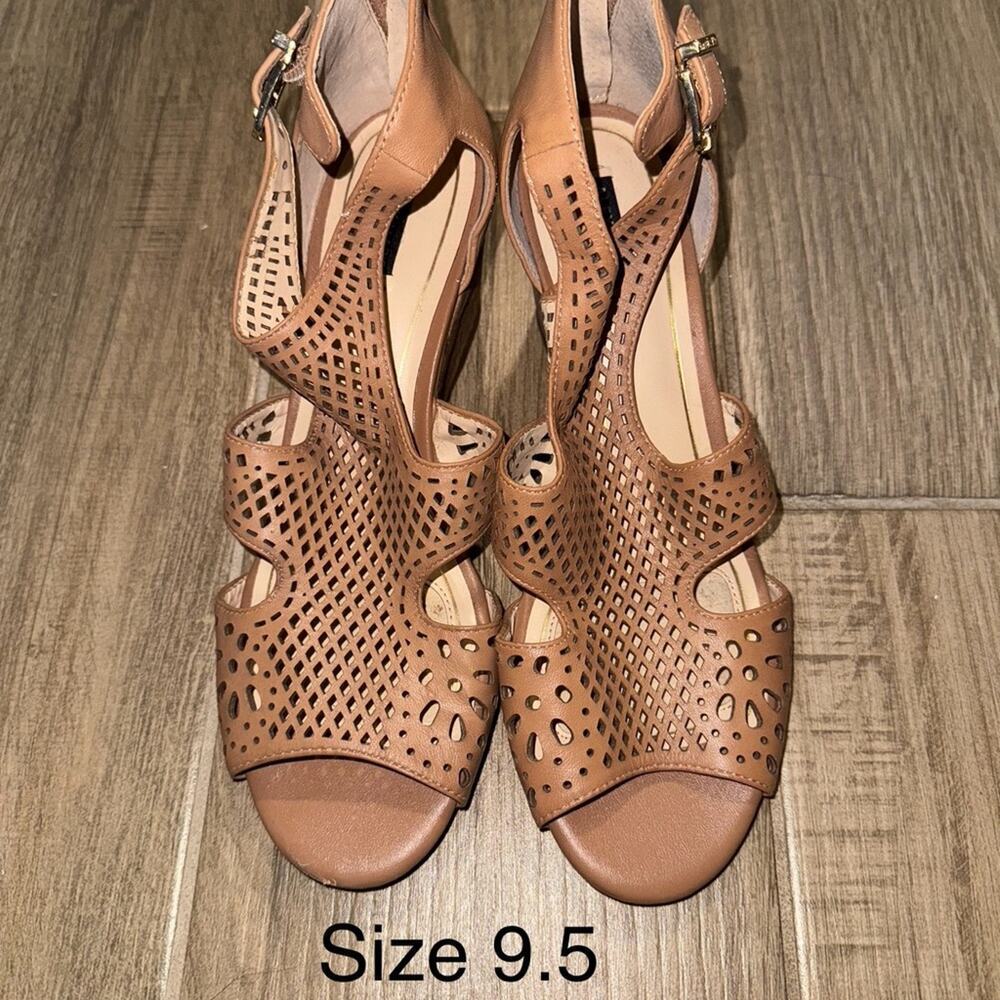 Alex Marie Brown Cutout Heels